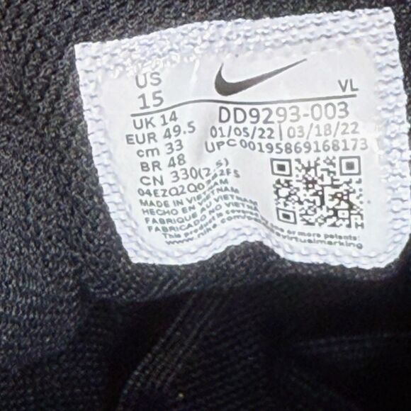 Nike Downshifter 12 Black / Red Men’s Size 15 Sneakers - Picture 7 of 8